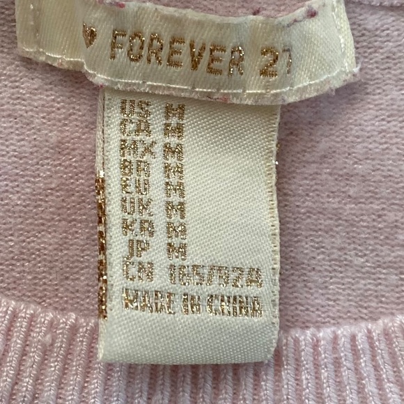 Forever 21 light Pink Sweater Top - Girls 14 Years Old - Picture 3 of 3